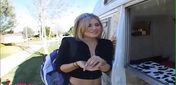  Gullibleteens.com tiny cute teen gets more than her school backpack